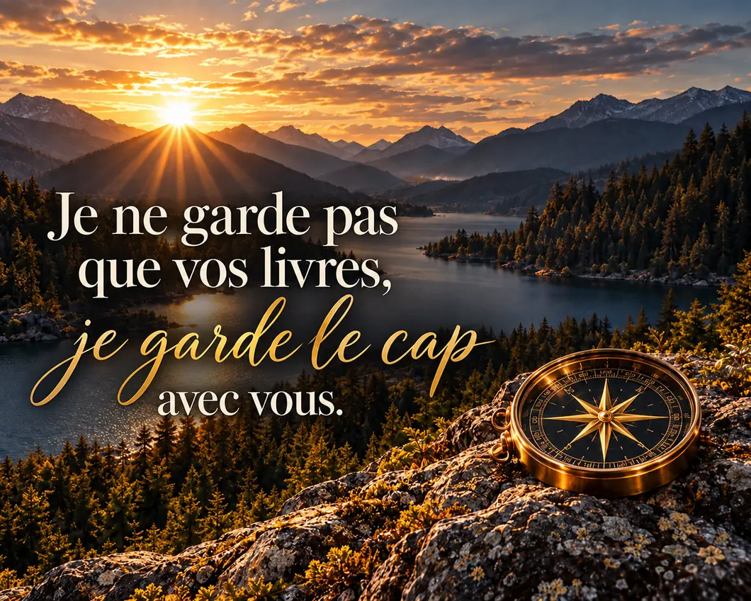 Je ne garde pas que vos livres, je garde le cap avec vous.